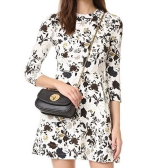 A.L.C. Silk Terry Floral Print Mini Dress Womens Size 2 - Picture 1 of 8